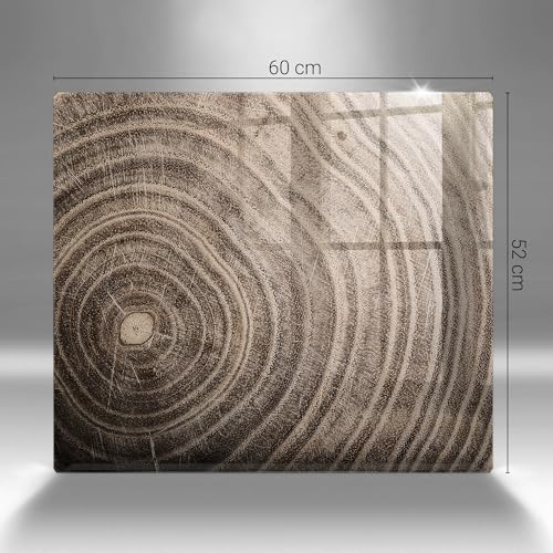 Protection plaque induction 60x52cm Wallfluent finition premium arbre à bois
