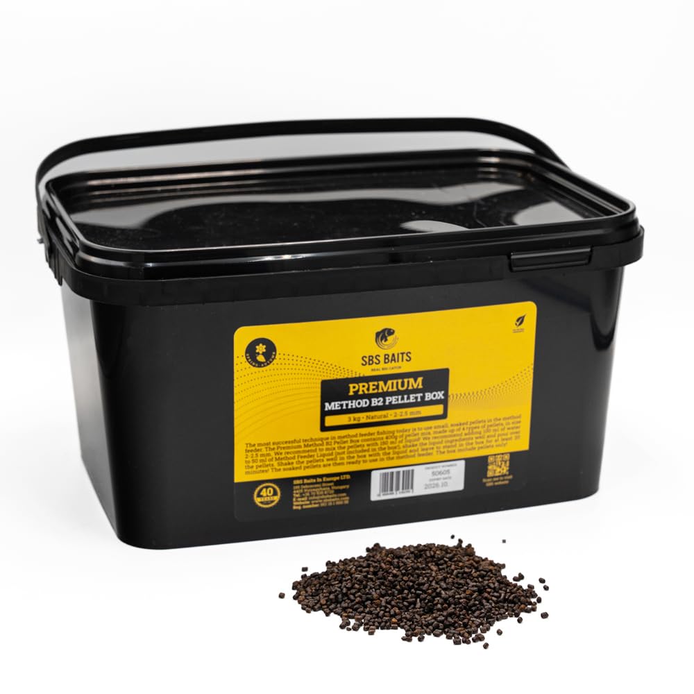 3kg Premium Method B2 Kaltwasser Natural Pellets im Eimer