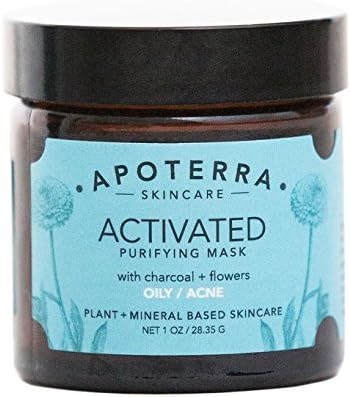 Apoterra - Organic Activated Purifying Mask with Charcoal + Flowers (1 oz / 28.35 g)