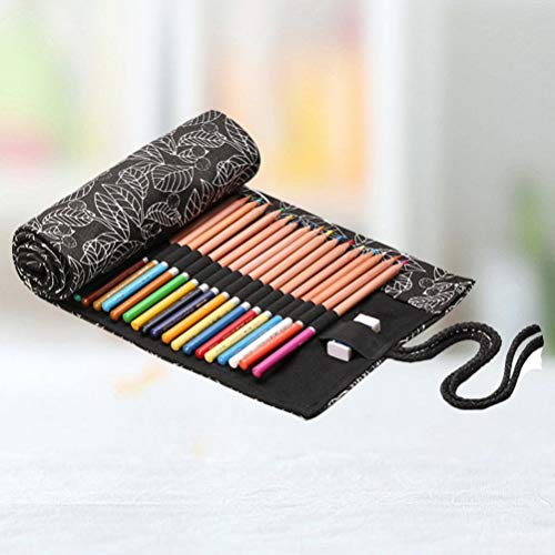 TOPBATHY 1 pç 36 furos Lápis de lona para viagem Desenho de viagem Lápis Organizador de rolo de maqu