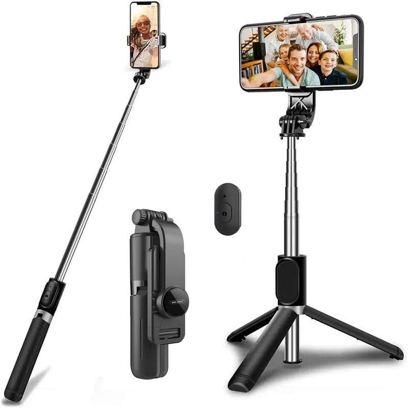 Ya en manzanajugosa.com: Palo selfie portátil para iPhone 17/17 Pro/17 Max 3 en 1 cámara trípode para grabación de video, selfies, transmisión en vivo, vlogging