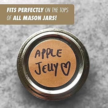 MESS Dissolvable Canning Labels for Jars – 200 Kraft Dissolvable Mason Jar Labels - Dissolvable Food Labels for Containers - Jam Homemade Canning Jar ...