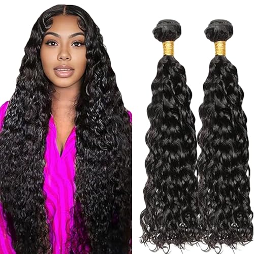 Extensiones de cabello humano con ondas de agua naturales de 30,5 cm para mujer