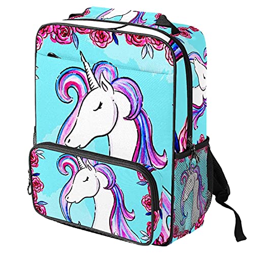 Sac à dos ordinateur portable sac de travail tendance motif licorne pour femme