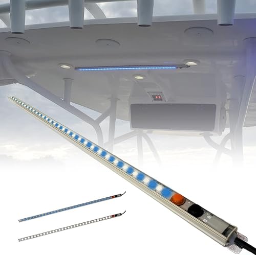 Luz LED con tapa en T de doble color con interruptor Luz de timón de cabina de cortesía para barco Carcasa de barra impermeable Hardware