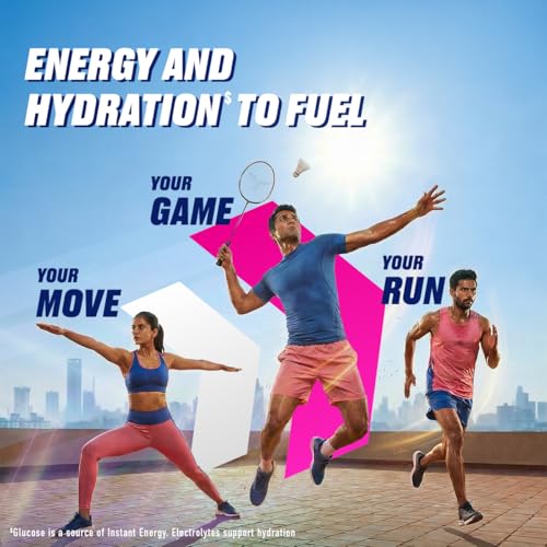 Image of Glucon-D Recharge Energy & Hydration Orange Flavour Drink Powder, Instant Glucose + Electrolytes for Quick Energy, 18g Sachets (Pack of 10)