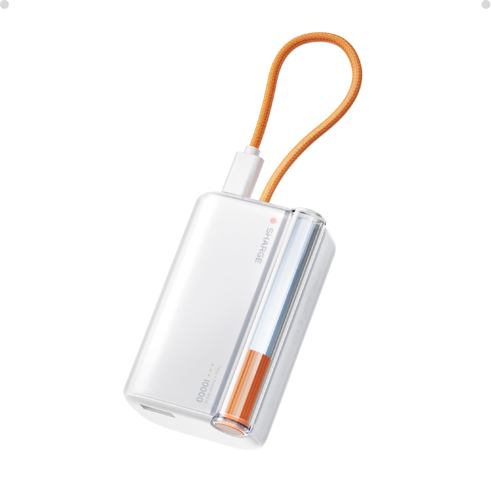 SHARGE 45W Power Bank Carga Rápida 10000mAh, Cargador Portátil USB-C | con Cable USB-C Integrado, Indicador LED de Baterí Cargador Portátil Compacto para Viajes, para iPhone 17/16/15/14/13/iPad