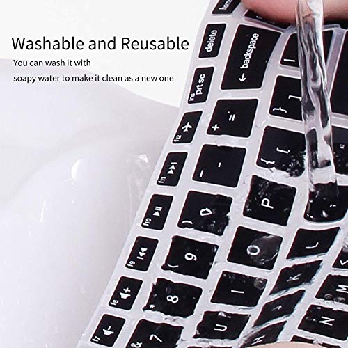 Image of Saco Keyboard Protector Silicone Skin Cover Compatible with Lenovo G50-80 80E502UKIN 15.6-inch Laptop - Black