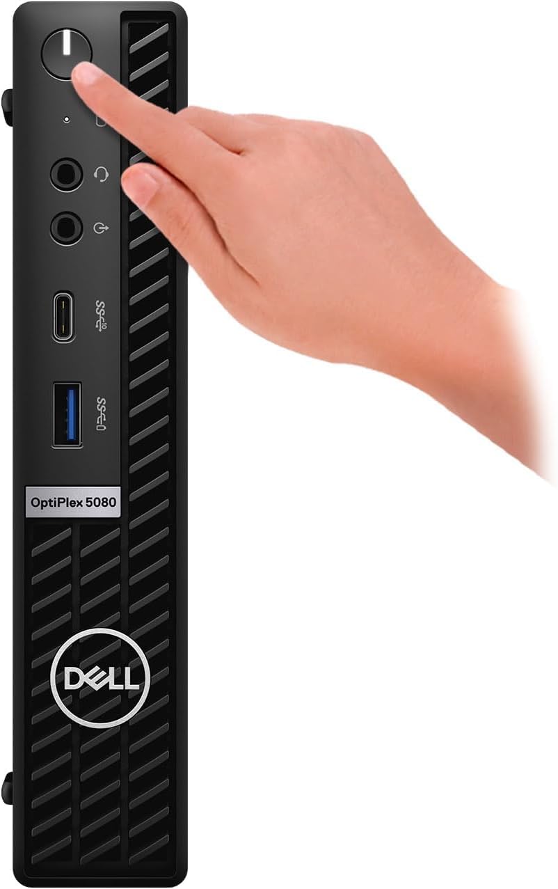 Dell Optiplex 5080 Mini Ordinateur de Bureau, Intel Core i5-10500T, 8 Go de RAM, SSD de 256 Go, Bluetooth, Wi-FI, Clavier QWERTY Américain, Windows 11 Pro (Reconditionné)