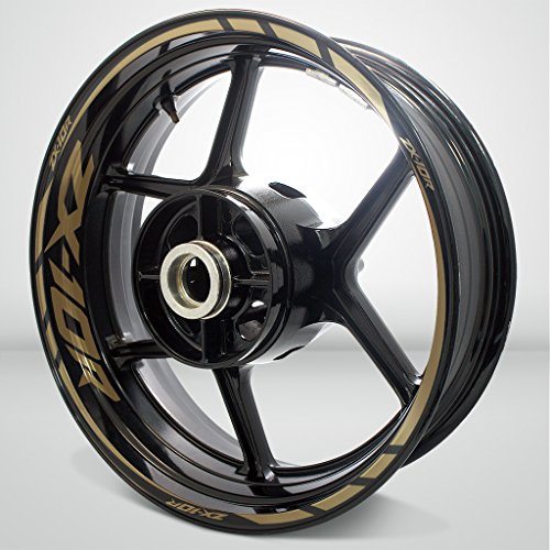 Matte Gold Motorcycle Rim Wheel Decal Accessory Sticker Compatible With Kawasaki ZX10R