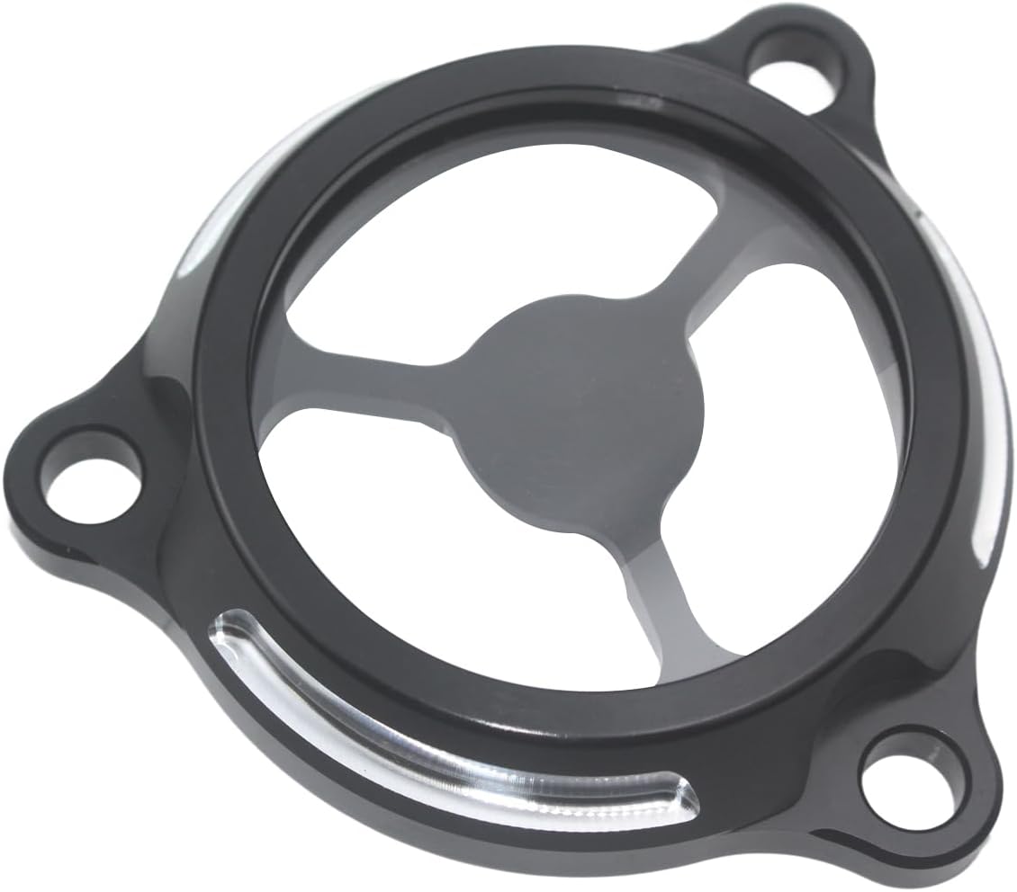 CNC Aluminum Oil Filter Clear Cover Cap For DRZ400E DRZ400S DRZ400SM DRZ 400 400E 400S 400SM LTZ LT-Z 400 400Z 2003-2014 LTR450 LTR450Z 2006-209 KFX400 2003-2006 (Black)