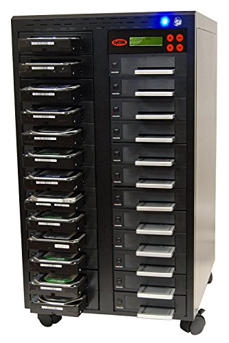 Systor 1 to 24 SATA 300MB/s HDD SSD Duplicator/Sanitizer - 3.5\" & 2.5\" Hard Disk Drive Solid State Drive Dual Port Hot Swap (SYS3024DP)