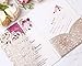 ponatia 20 PCS 3 Folds 5x7'' Wedding Invitations Cards with Envelopes Ribbons for Wedding Bridal Shower Engagement Birthday Graduation Invite (Gold Glitter)