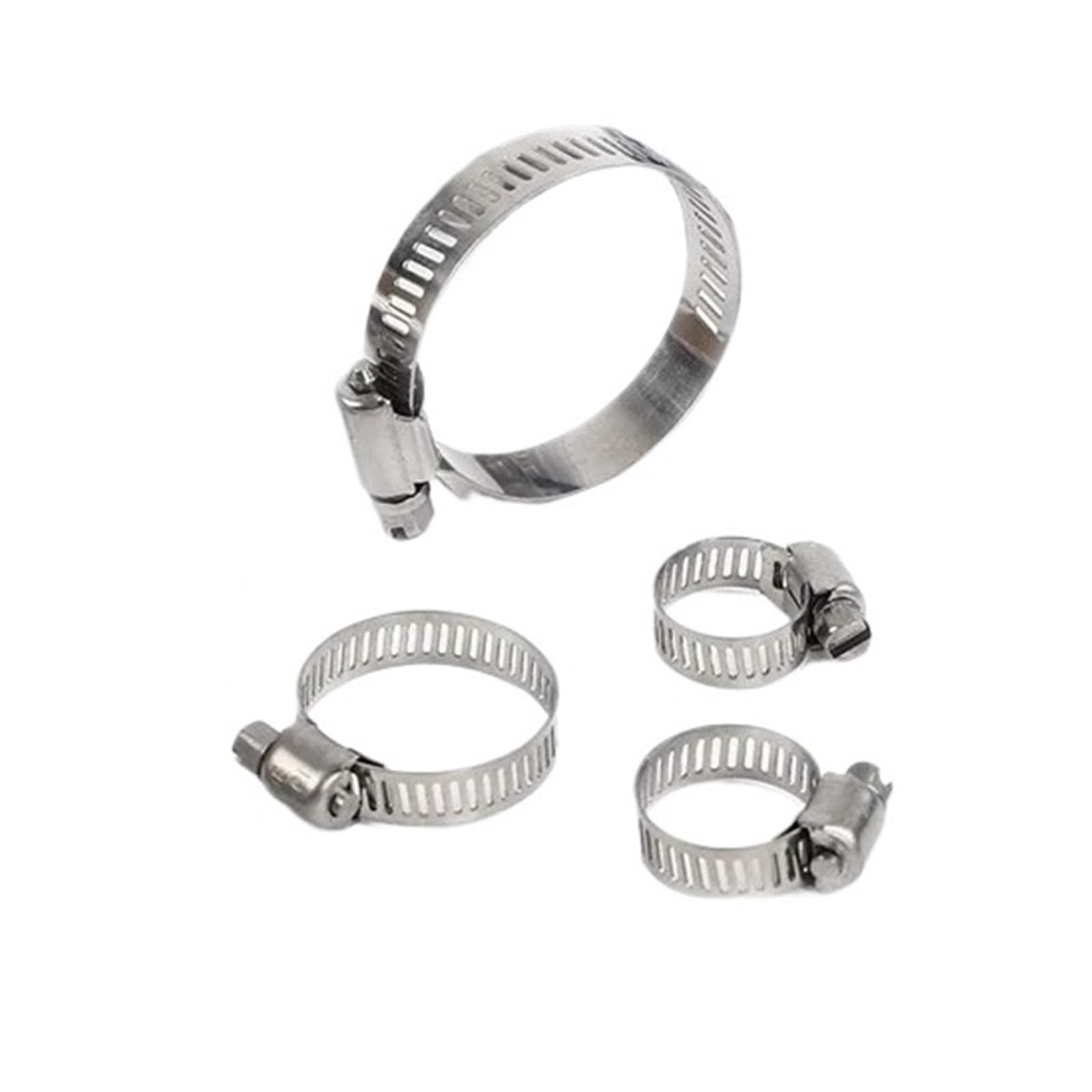 5/10pcs Stainless Steel Hose Clamp Adjustable 8-152mm Worm Gear, Metal Pipe for