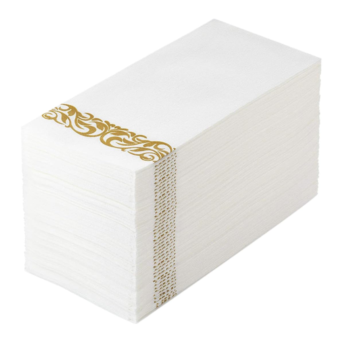 Luxshiny Servilletas de Papel Doradas Desechables para Cena, 100 Piezas, Tamaño 40x30cm, Material de Papel Grueso, Ideales para Bodas y Fiestas Elegantes