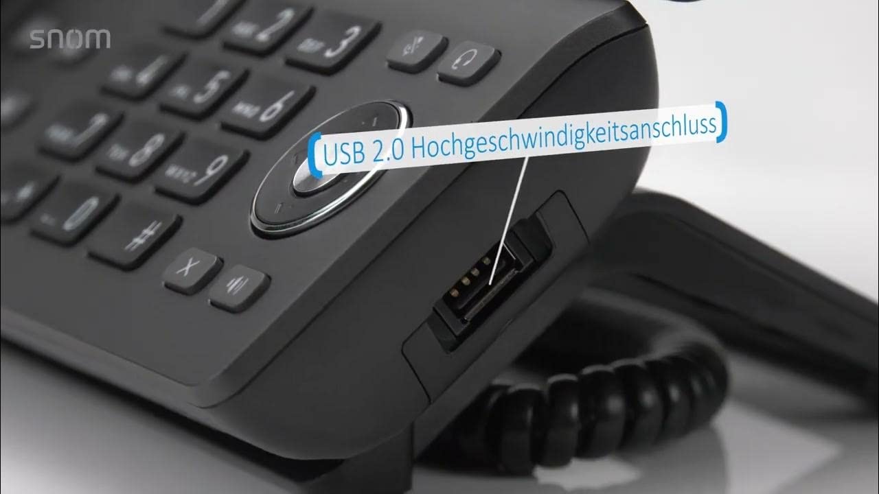 Snom D862 TeléFono Fijo IP - Pantalla Color IPS 5 Inclinable, 8 Teclas Programables, Conexión USB 2.0 - TeléFono Fijo Moderno para Oficina con Reducción De Ruido