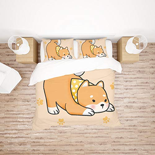 Parure de lit avec housse de couette King polyester ultra doux CHEHONG