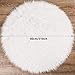 Faux Fur Area Rug White Round Rug Decorator Carpets Kids Play Rug Soft Fluffy Rugs Bedroom Furry Carpet for Living Room Floor Girls Room Sofa Home Decor Carpet, 2.6 x 2.6 ft