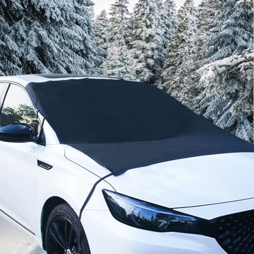 Car Windshield Cover for Snow and Ice, Car Windshield Snow Cover Upgraded 600D Oxford Fabric Windshield Snow Cover, Car Accessories for Pickup Truck SUV Car Sedan (Black) by meleg otthon - Image 7