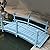 Katzowen Backyard Wooden Bridge Outdoors Garden Bridge Footbridge, 140x65x50cm Landscaping Decorative Pond Bridge Path Bridge, with Safety Siderails, for Backyard Pond Wedding Park(Color:Blue)