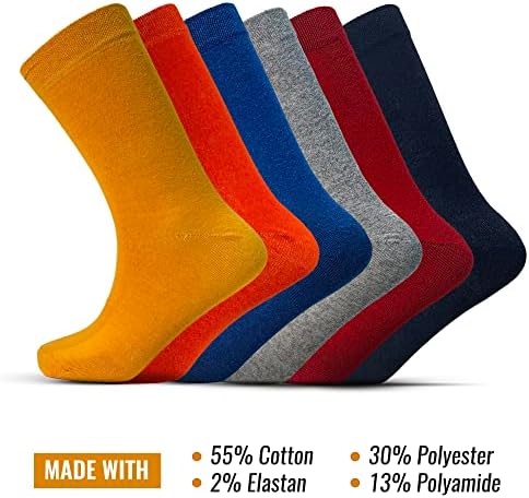 Mens Seamless Toe Coloured 12 Pair Smart Breathable Plain Cotton Socks Men Suitable for Work and Casual Wear Soft 6-11