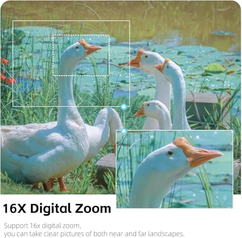 Yosoo Health Gear Videokamera Camcorder, 4K 48 MP DV Handkamera, 2,7-Zoll TFT drehbarer Bildschirm, 16 facher Digitalzoom Videokamera mit USB Kabel, Kompakter Camcorder (Black) – Bild 6