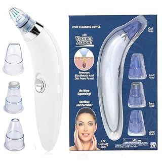 4 In 1 Multi-Function Blackhead Whitehead Extractor Remover Device Facial Cleansing Tool,Skin Cleaner,Pimple Removal Tool,Acne Pimple Pore Cleaner Vacuum Suction Tool For Men & Women (MULTI) - Amazon product rated Grade A