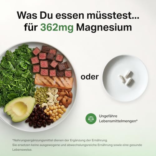 Magnesium Bisglycinat hochdosiert – 250 Kapseln – 362 mg pro Tag – Ansicht 4