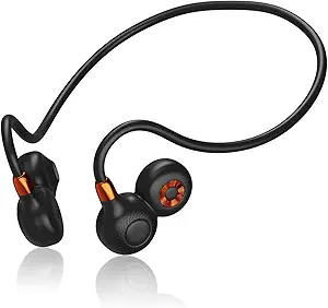 Ortizan Open Ear Headphones, Bluetooth 5.3 Wireless Air Conduction Headphones Sport Earbuds, Premium Sound, IPX6 Waterproof, Clear Call, 19g Lightweight Earphones for Running Cycling Workouts (Black)