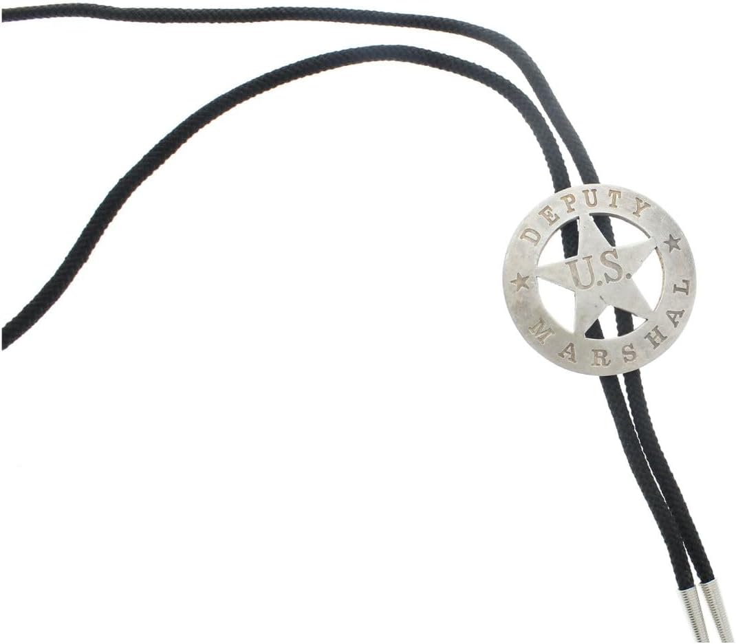 Deputy U.S. Marshal Bolo Tie - Western Bolo Tie for Men and Women - Nylon Fabric Bolo Tie - Made in USA
