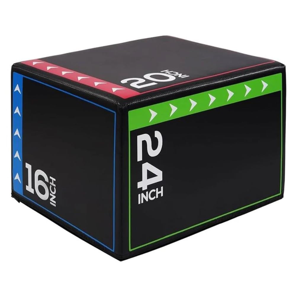 Soft Plyo Box - High Density Foam Plyometric Jump Box for Exercise, Crossfit & Fitness Stacking Step Box, Non-Slip Soft Jump Box Single & Heavy Duty Modular Training Sets (M - 16" x 20" x 24")