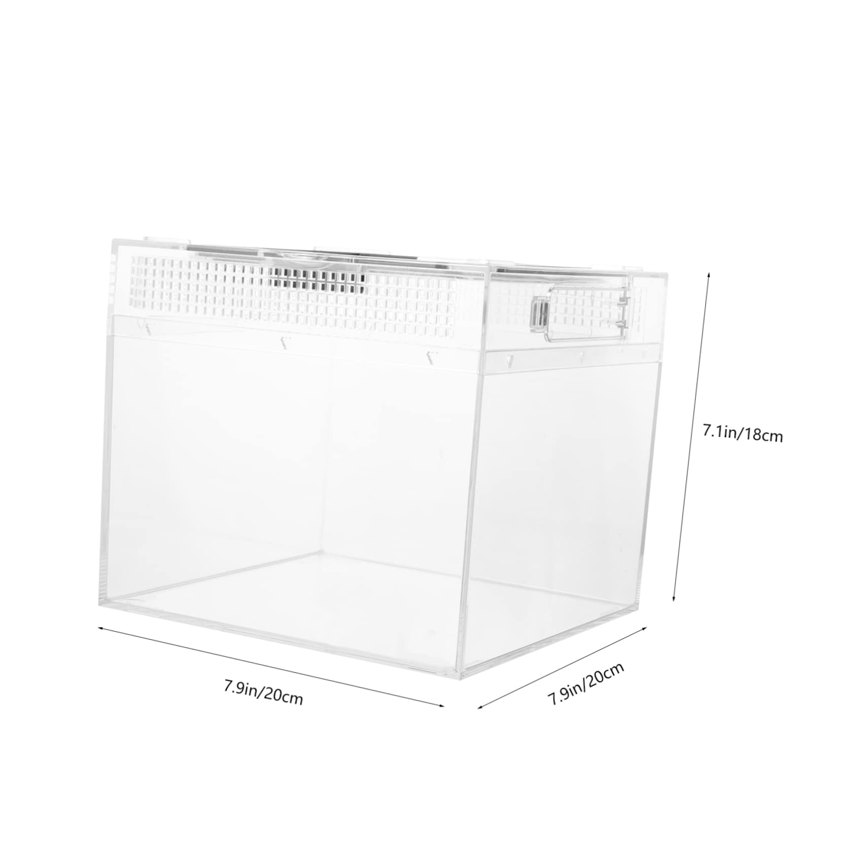 Toddmomy Recinto para Reptiles Transparente con Tapa Magnética Deslizante Incubadora Creativa y Alimentador Práctico para Arañas y Tortugas Pequeñas