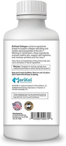 Miniatura 3 de Suplemento de colágeno líquido marino -1,000 mg de tripéptido Morikol colágeno marino más 1,000 mg de biotina ácido hialurónico vitamina C piel