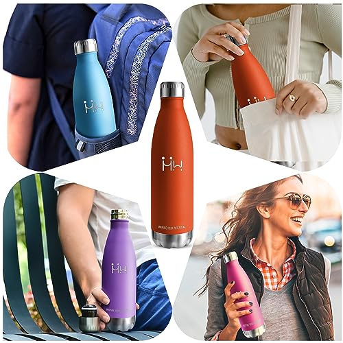 HoneyHolly Trinkflasche Edelstahl, Trinkflaschen Kinder, 500ML BPA-frei, Thermosflasche, Wasserflasche Doppelwandig… – Ansicht 6