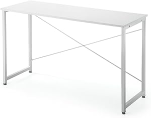 サンワダイレクト シンプルワークデスク 幅120×奥行45cm モニターアーム対応 組立簡単 パソコンデスク ホワイト 100-DESKF017