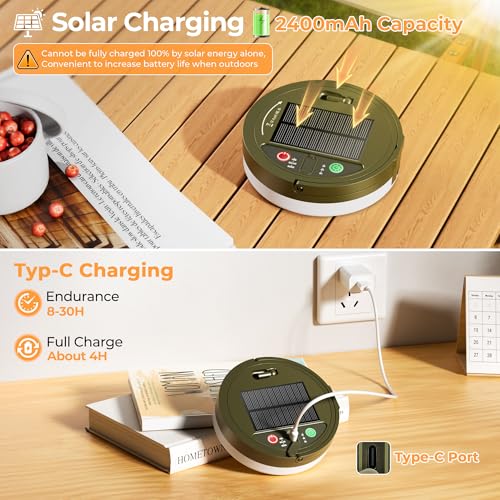 YUNJAYI Solar/USB Rechargeable Camping String Lights 3 in 1 Camping Lights by YUNJAYI - Used condition - Image 2