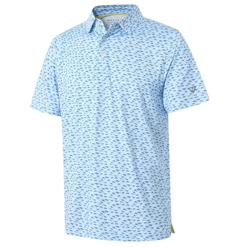 M MAELREG Boys Polo Shirt Short Sleeve Performance Dry Fit Stretch Funny Print Active Casual Collared Golf Shirts for Boy