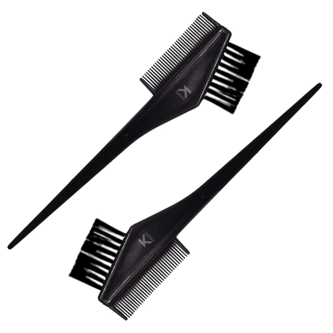 KINDED 2 in 1 Hair Colouring Brush Applicator & Tail Comb Combined Multipurpose Hair Colour Mehndi Henna Dye Brush Professional Hairdressing Tool for Men Women Home Salon Use (Combo Pack of 2, Black)-image-49
