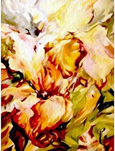 Red and Yellow Concerto Outdoor Canvas Rectangular Wall Art Decor 40" x 30"