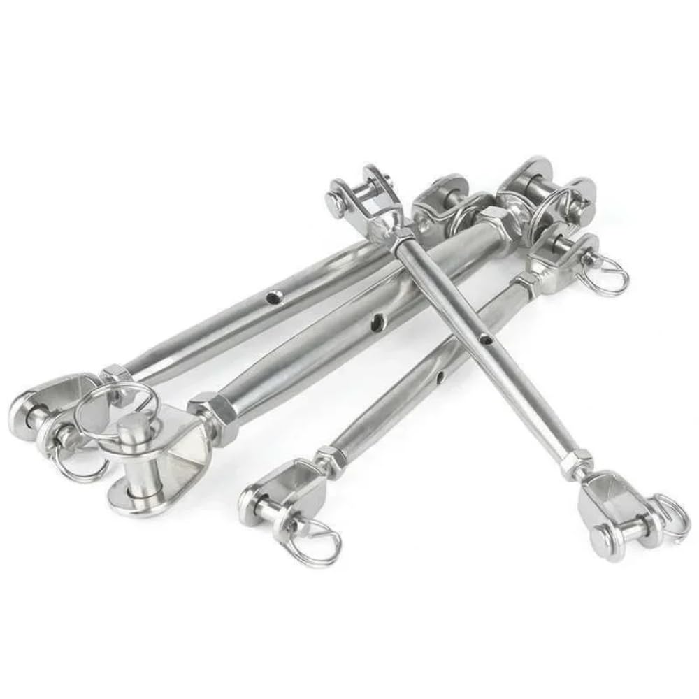 5 pz 304 In Acciaio Inox Corpo Chiuso Tenditore Mascella Jaw Tenditore Marine Tenditore Rigging Vite M5-M20 for Cavo di Tensione(M10)
