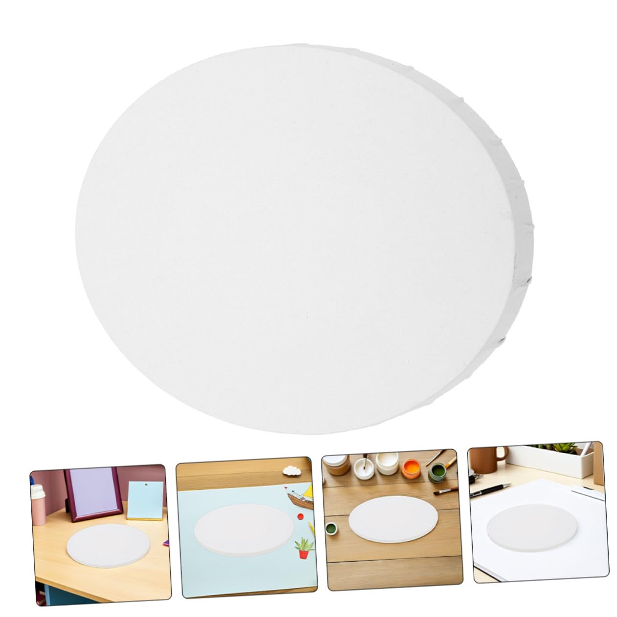 5 Piezas Lienzos Ovalados de Algodón para Acrílica Marco Elegante Tablero de Dibujo para Principiantes para Clases de Arte y Decoración