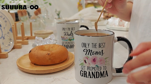 Tasse à Café « Great Dads Get Promoted To Grandpas » Cadeau De Noël Pour Papa