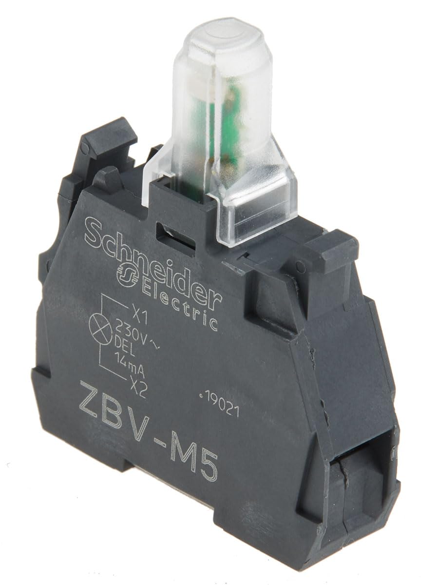 Schneider Electric ZBVM5 Harmony Bloc Lumineux pour 22 mm LED Orange Intégrée, 230-​240 V