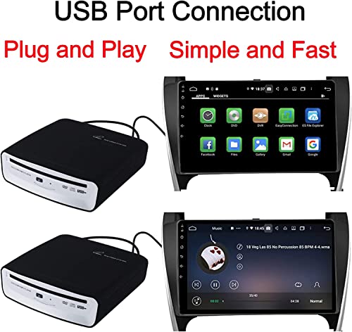 Usb External Car Universal Connection Portable Cd Player For Car Android Navigation/Tv/Laptops Desktops With Usb Port Plug And Play (Android Version 4.4 And Above) #TOP3