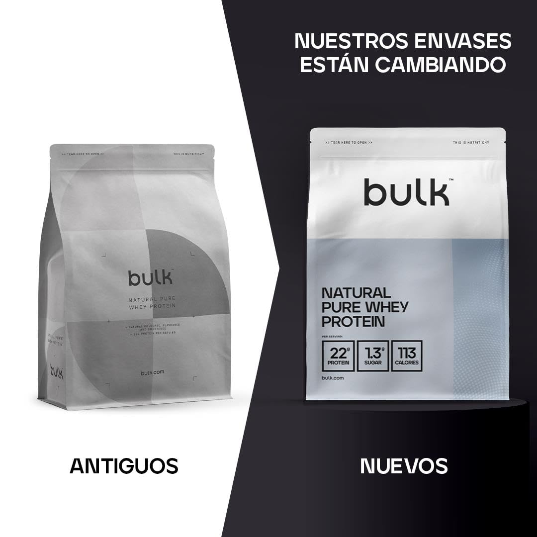 Bulk Proteína de Suero Pura Natural, Vainilla, 2.5kg