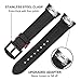 TRUMiRR Gear Fit 2 Watchband, Double Color Genuine Leather Watchband Stainless Steel Clasp Strap Sports Wristband Wrist Bracelet for Samsung Gear Fit 2 SM-R360 / Fit2 Pro SM-R365 Smartwatch