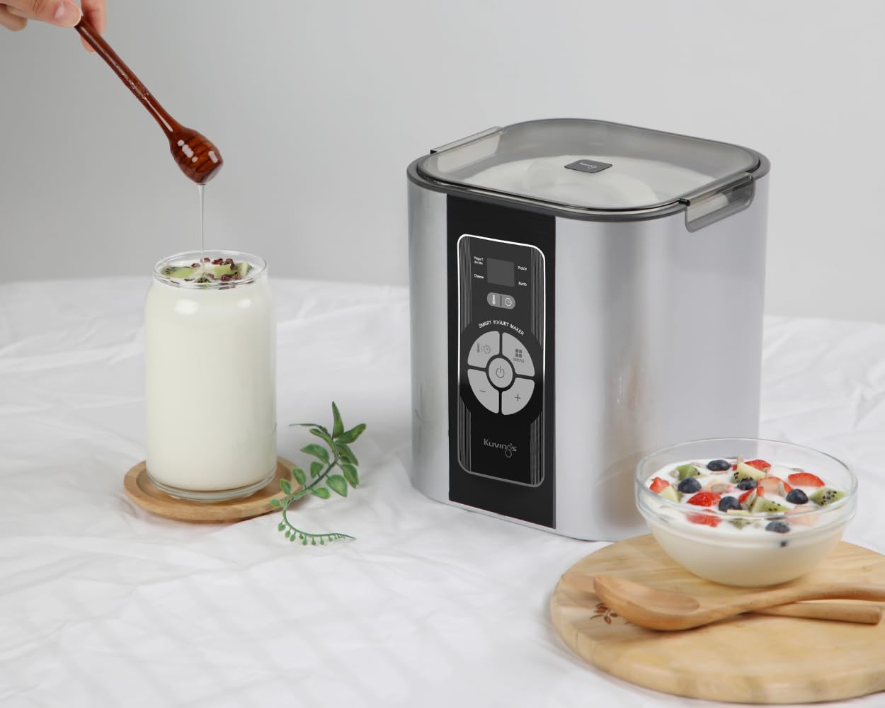 Kuvings – Yaourtière fromagère 2L – Livre de recettes offert - Gris silver