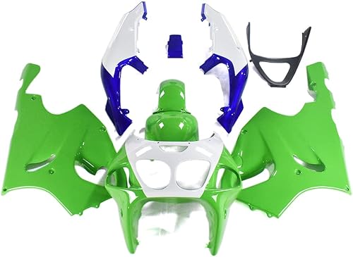 Kit de carenado verde, blanco y azul, apto para Kawasaki Ninja ZX7R 1996-2003 1997 1998 1999 2000 2001 2002 ZX-7R Panel de marco de cuerpo de