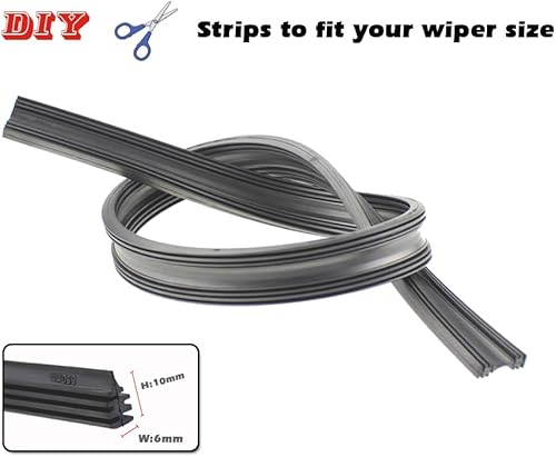 4 tiras para limpiaparabrisas de automóvil, sin marco, sin marco, repuesto de goma ajustable, universales para mi automóvil, SUV, camioneta, camión,