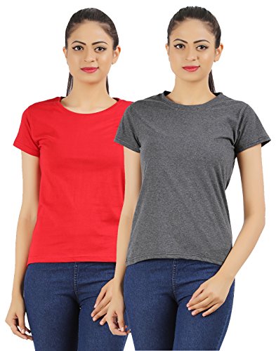 Image of Ap'pulse Women's Combo Regular Fit T Shirt (Pack Of 2)